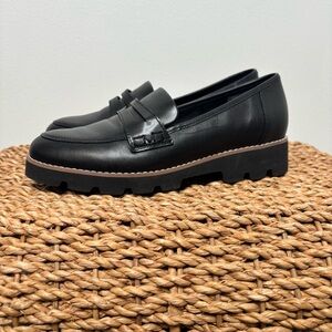 Vionic Cheryl ll Loafer Shoes Womens 6.5 Black Leather